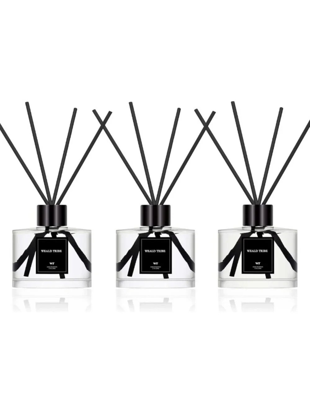 Set of 3 Reed Diffusers for Home Fragrance | Bamboo, Sage & Sandalwood Scents